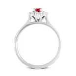 Pierścionek z rubinem białe złoto-4025 Pierścionek z rubinem białe złoto-4025